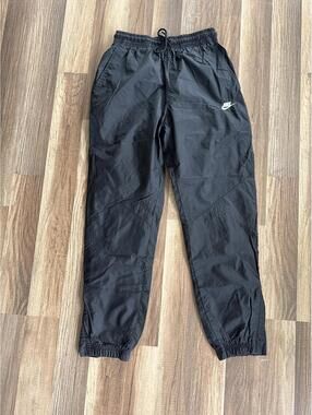Nike Black Windbreaker Pants Joggers Lightweight Athletic Size Small
